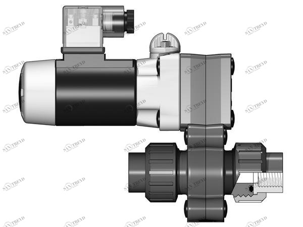 SANIT 58108000000 2/2-ходовой тип электромагнитный клапан SF 12, R 1/4 "и 3/8", резьбовые гнезда, NC 