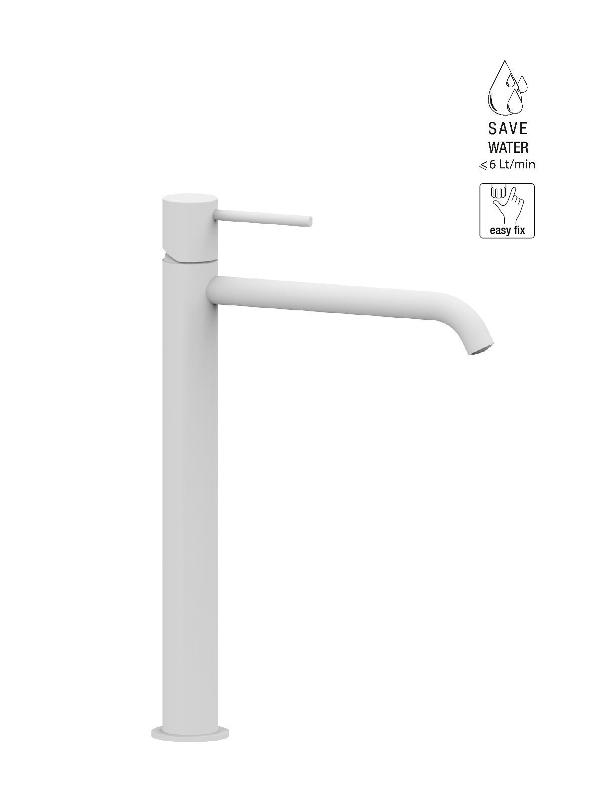 Однорычажный смеситель для раковины с высоким верхом Rubinetterie Frattini Pepe XL ARCH-00048045 - Вид №21