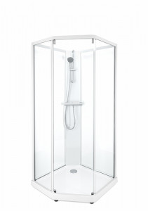 558.132.00.1 IDO Showerama 10-5 900x800 Classic, IDO Showerama pelare Classic Vit