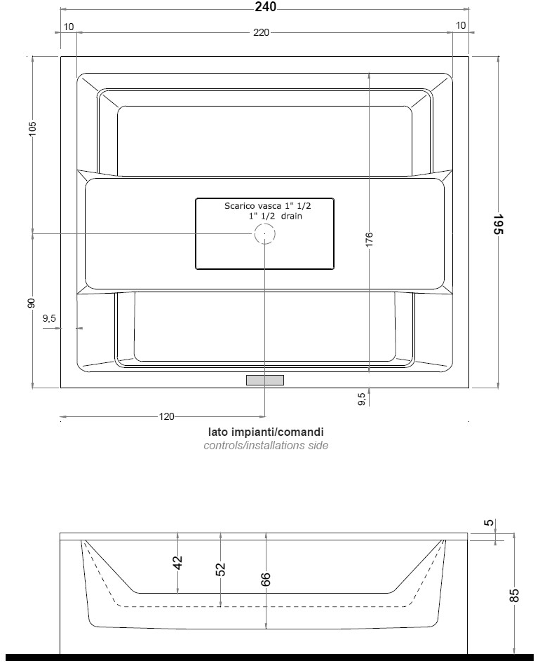 Gruppo Treesse Прямоугольный мини-бассейн с гидромассажем для улицы Treesse ghost sun-id-1427167 - Вид №3