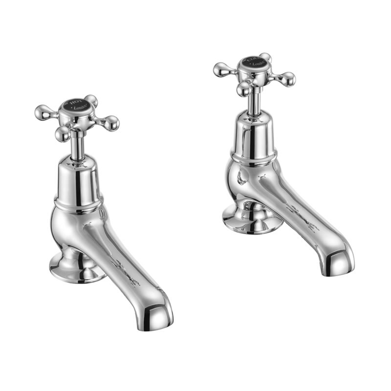 Burlington Отводы для бассейнов Клермонта 5 " Полный оборот с белым акцентом в Chrome CL2  - Вид №1