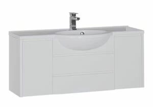 Тумба с раковиной Aquanet Лайн 120 белый