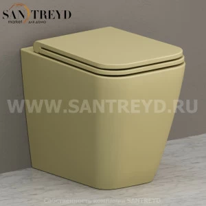 ST004SE Приставной унитаз напольный Желтый Ceramica Globo STONE Италия