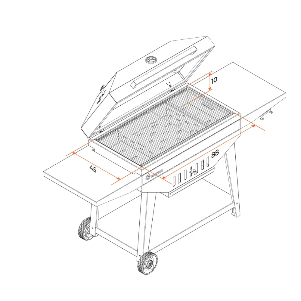 Гриль Gratar Master XL GM-880 сталь 84.5x180x139.5 см STLM-2126249 - Вид №22