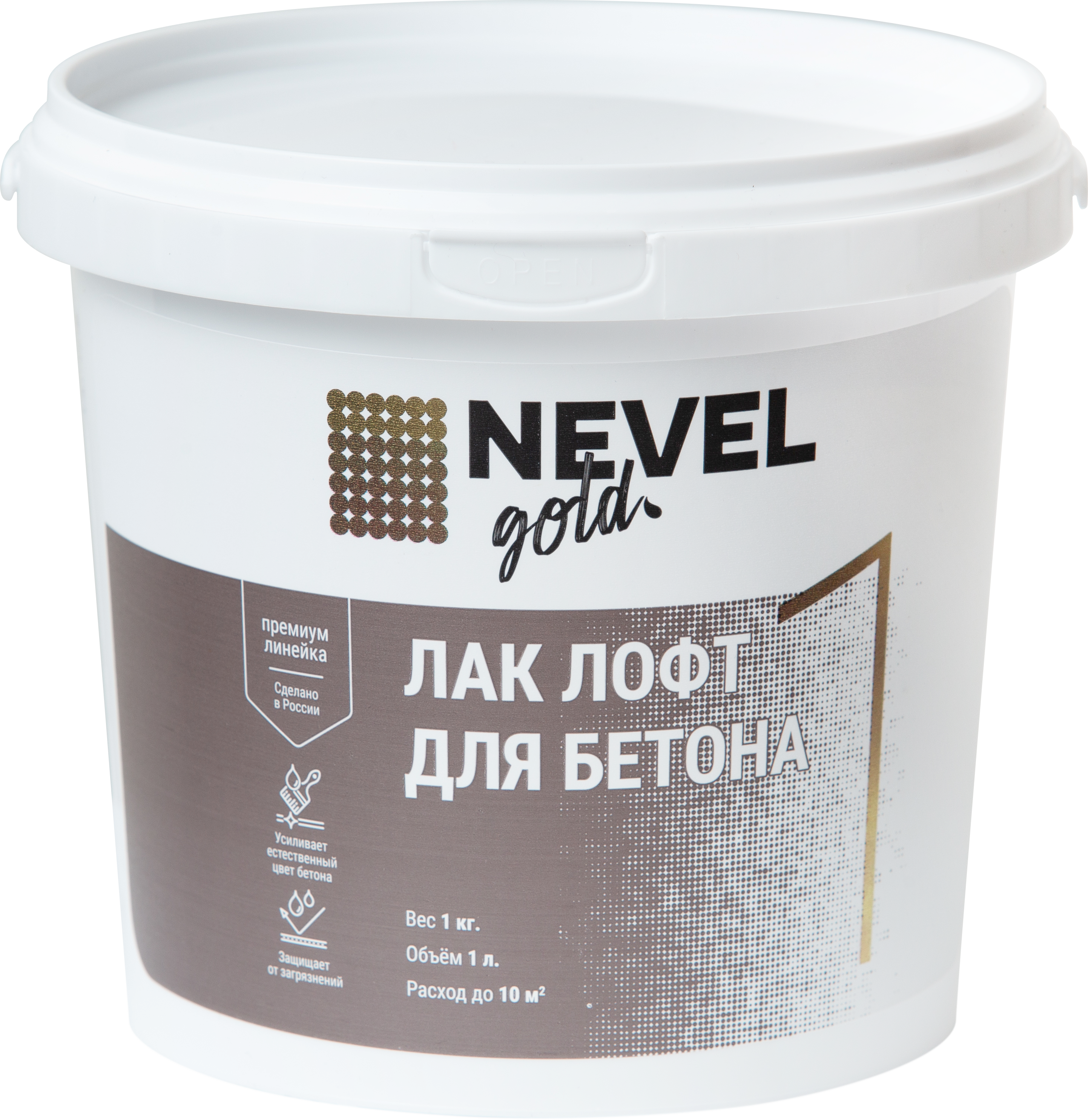 87972418 Лак для бетона Aquastrong 1 кг STLM-0076496 NEVEL GOLD