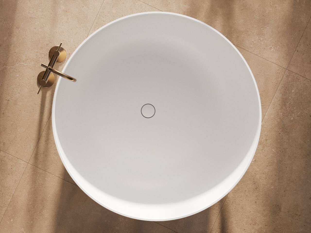 Круглая ванна в центре комнаты в Dolotek© Acquabella Acquawhite ARCH-00070186 - Вид №1