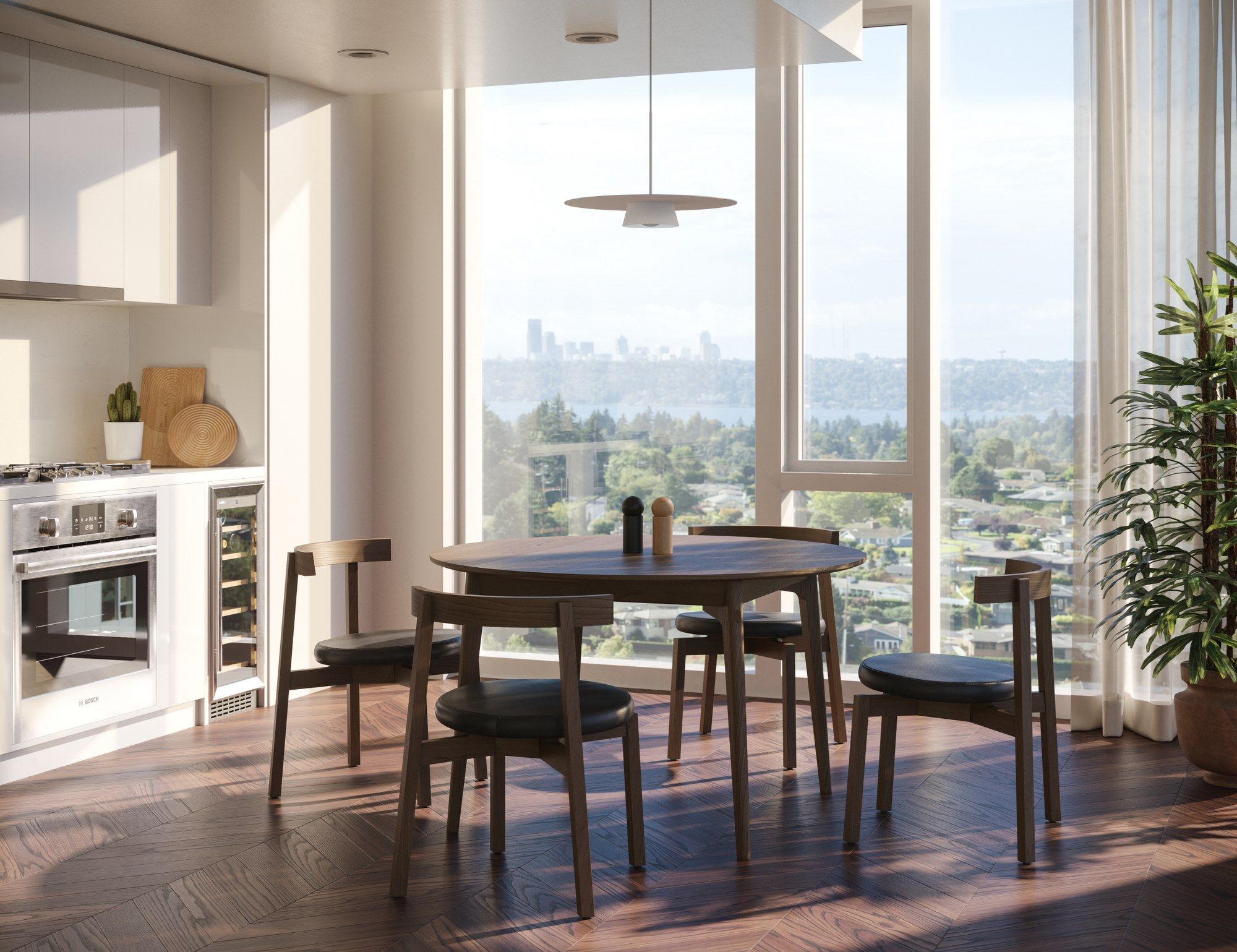 Круглый выдвижной стол из грецкого ореха Case Далвич ARCH-00136574 - Вид №3