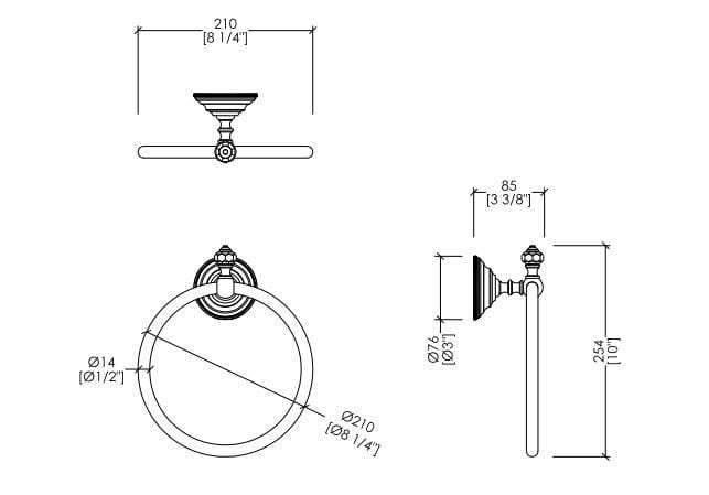 Держатель для полотенец из латуни Devon&Devon Gemstone ARCH-00023818 - Вид №2