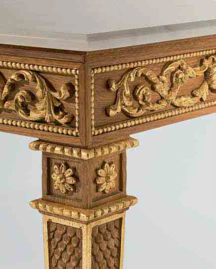 Дубовая консоль с мраморной столешницей OAK Галерея ARCH-00148561 - Вид №1