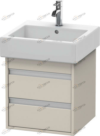 KT663509191 Тумбочка подвесная Ketho #KT6635 450 x 440 мм Серо-коричневый декор Duravit