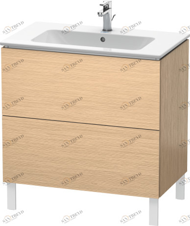 LC662601212 L-Cube Тумбочка напольная Дуб брашированный, натуральный шпон Duravit