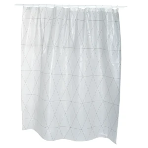 Штора для душа с кольцами Аргайл 180x180 см Peva цвет белый