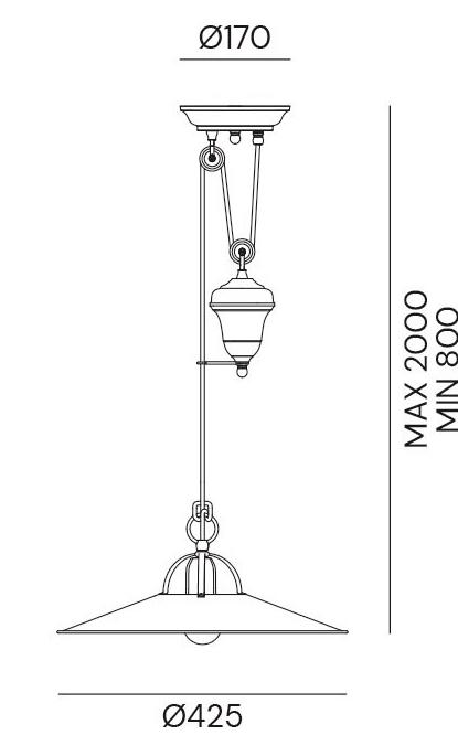 Il Fanale Регулируемый подвесной светильник из металла Poggio 203.13.of - Вид №1