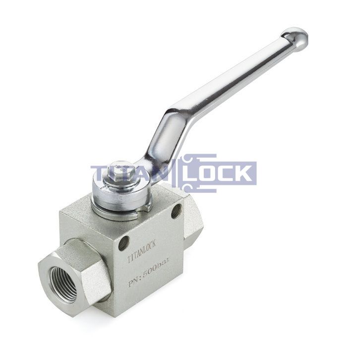 Гидравлический шаровой кран, 3/8", типа ВР-ВР, с креп. отв., сталь TLHYDV3/8F TITAN LOCK  - Вид №1