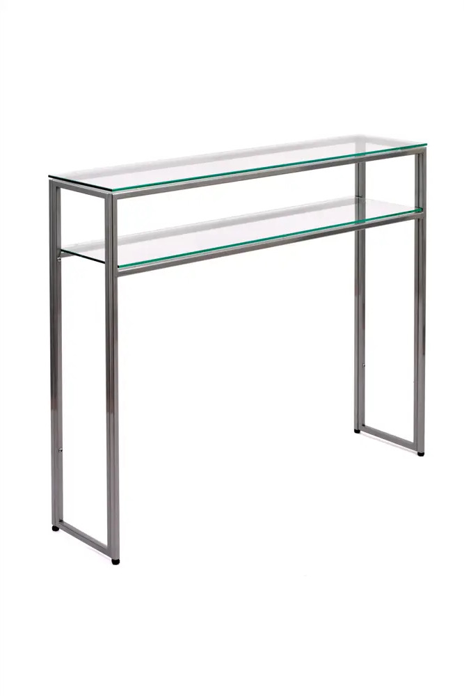 90703208 Консоль напольная Allconsoles 1042-CS clear 100x80x25 см сталь цвет серебряный STLM-0345724