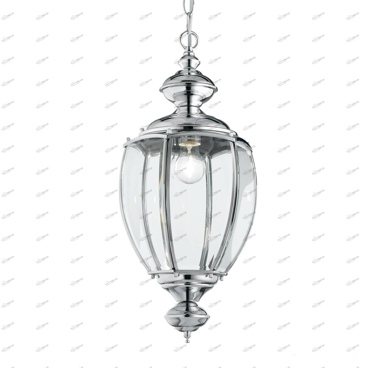 Подвесной светильник Ideal Lux Norma SP Big Cromo IDEAL LUX NORMA CROMO 072302 Прозрачный;серебро 