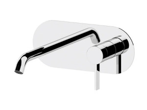 Однорычажный настенный смеситель для раковины с пластиной