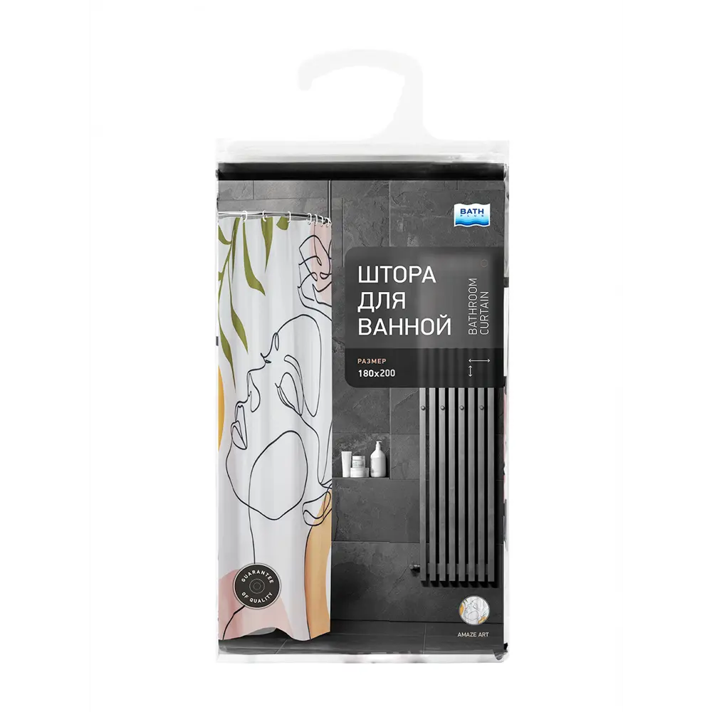 Штора для ванной BATH PLUS Amaze Art с изысканным рельефным узором 89362282 STLM-1001347 - Вид №5
