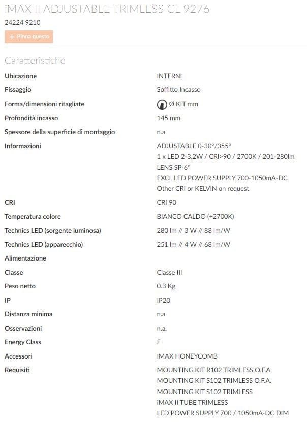 Регулируемый светодиодный прожектор Deltalight iMAX ARCH-00012589 - Вид №2