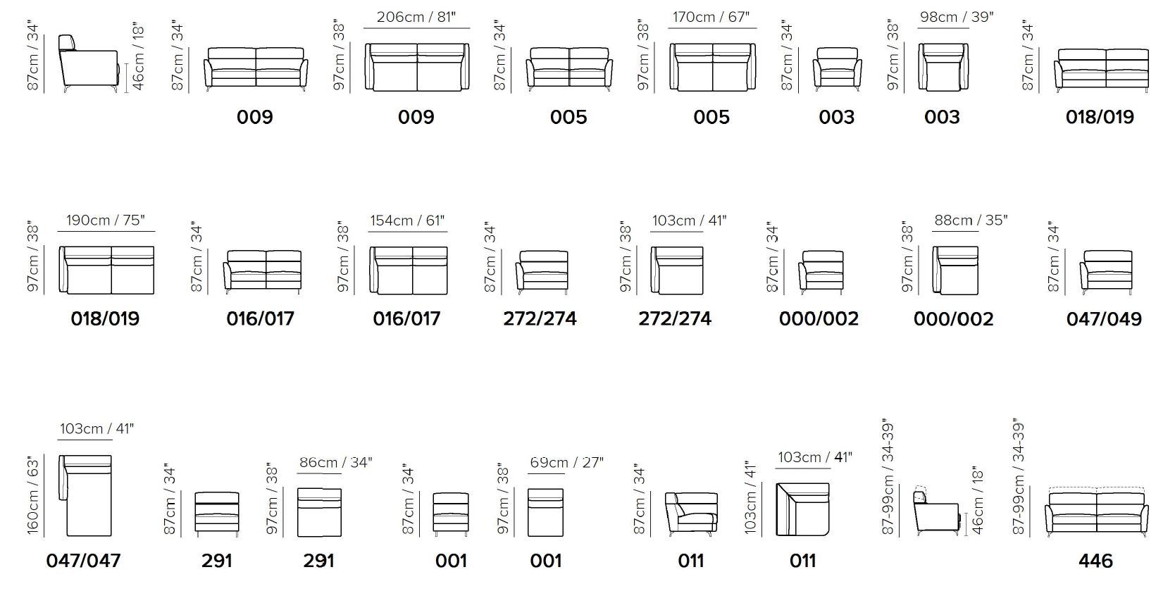 Угловой диван с откидной спинкой из ткани Natuzzi Italia Стэн ARCH-00114422 - Вид №5