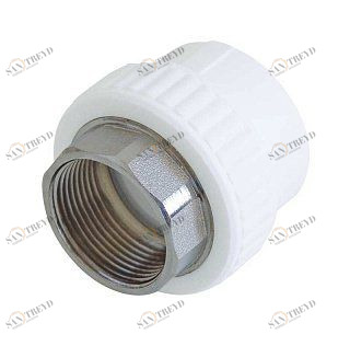 Муфта комбинированная KALDE D90х3" ВР под шестигранник белая 3222NFO903006