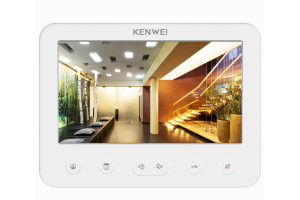 15895096 Цветной монитор видеодомофона без трубки hands-free (белый) KW-E706FC-W100 CC000001051 Kenwei