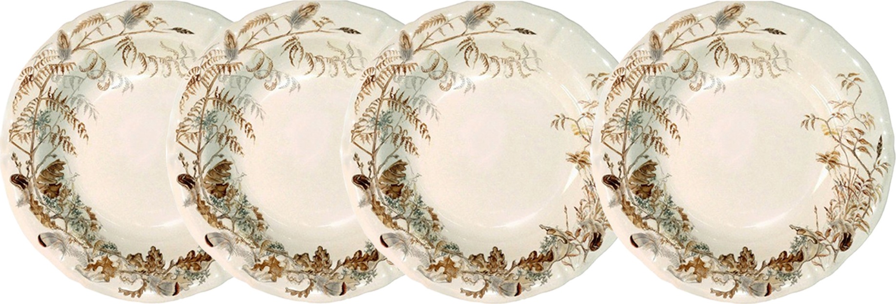 10662791 Gien Набор тарелок суповых Gien Солонь 23см, фаянс, 4 шт Фаянс 