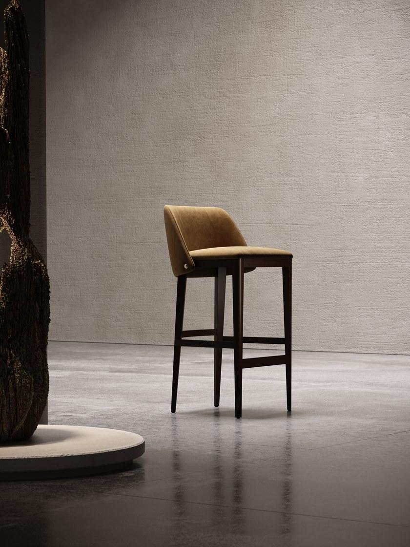 Domkapa Табурет из бука со спинкой из искусственной кожи sun-id-1438917 - Вид №3