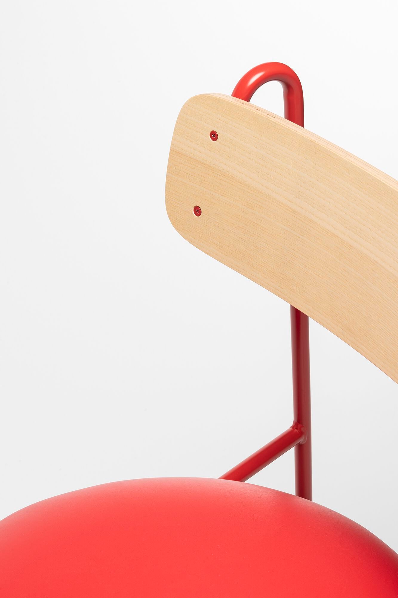 Окрашенный металлический стул со встроенной подушкой из искусственной кожи CHAIRS & MORE Lena ARCH-00091348 - Вид №5