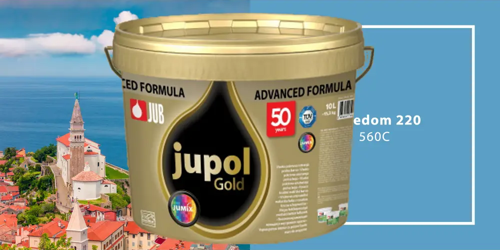 91160457 Краска для внутренних покрытий JUB 1009810-560C JUPOL GOLD цвет синий 4.75 л STLM-0504443
