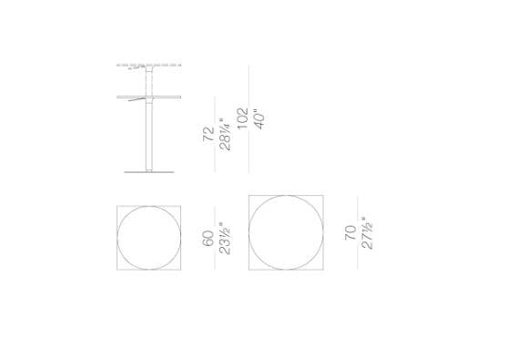 Круглый журнальный столик с регулируемой высотой Lapalma BRIO ARCH-00020685 - Вид №2