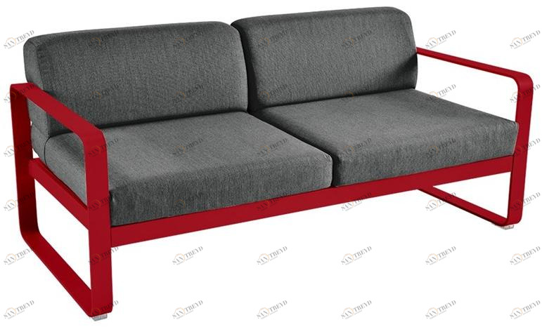 Fermob Садовый диван 2 мест из ткани sunbrella® Bellevie 8445