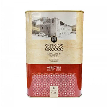Оливковое масло AKROTIRI Extra Virgin Православная Греция 3 л Santreyd 28984