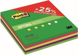 444228 Бумага для заметок с липким слоем "Optima Весна" неоновая радуга 3M Post-It