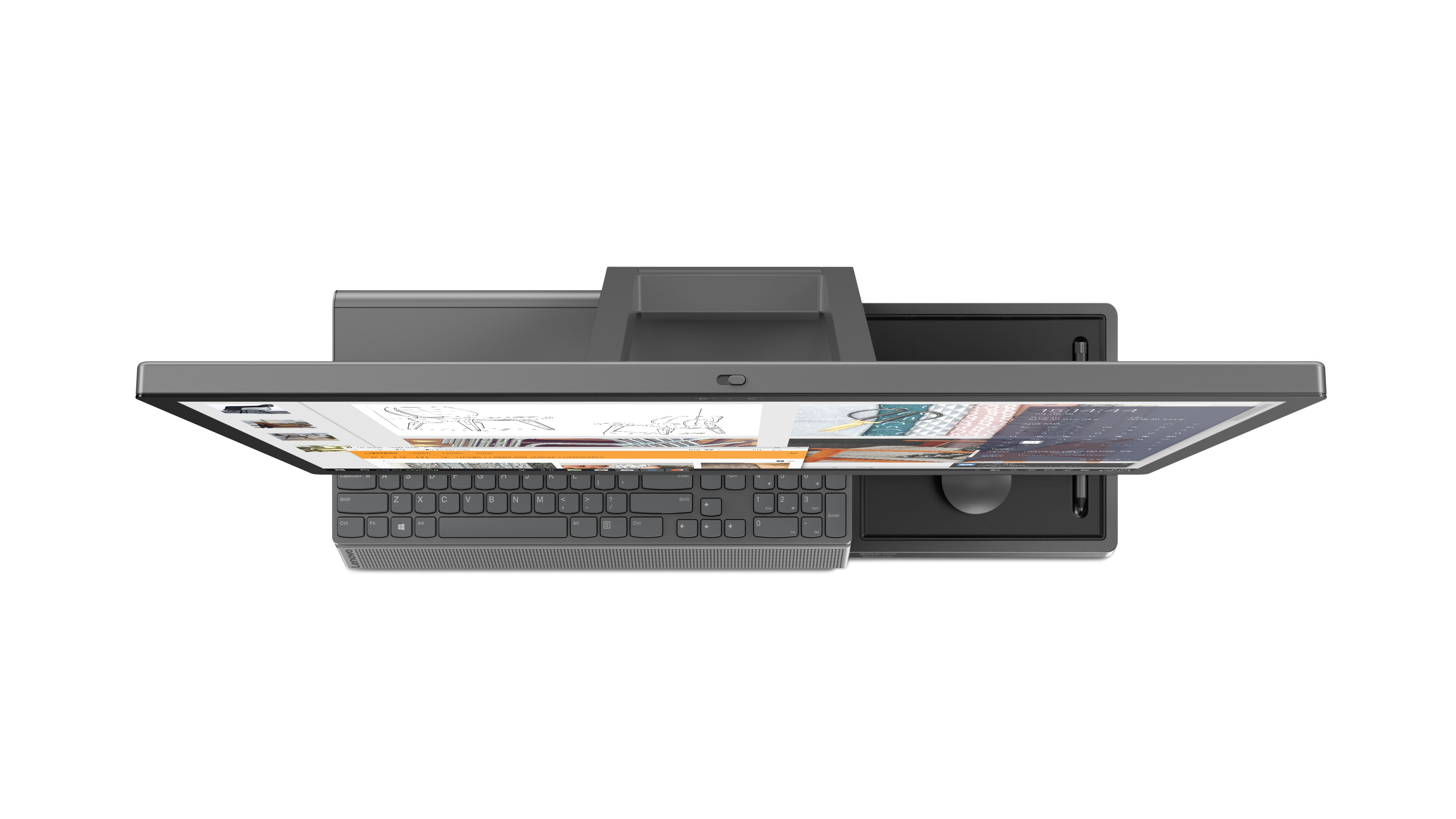 F0E5003URK yoga a940-27icb 27"(3840x2160)/touch/intel core i7 9700(3ghz)/16384mb/1000+512ssdgb/nodvd/ext:amd radeon rx 560(4096mb)/bt/wifi/war 1y/14.5kg/iron grey/w10 + wireless kb and mouse, pen Lenovo Santreyd  - Вид №8