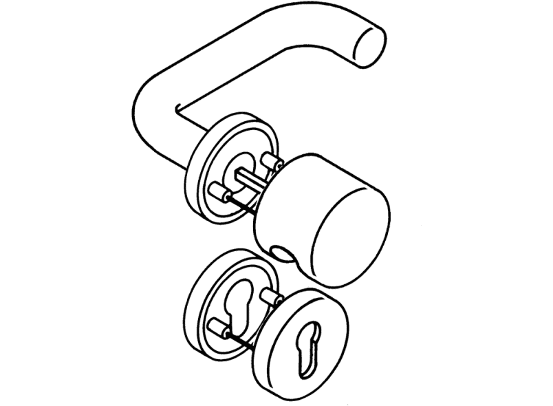111PBR13.132 Комплект сменный противопожарный модель 111 HEWI Beschläge für Innentüren  - Вид №8