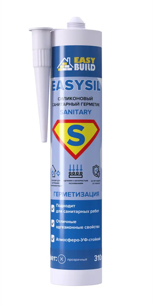 91151989 Герметик Easybuild Easysil 10003 цвет прозрачный 0.31 л STLM-0855012