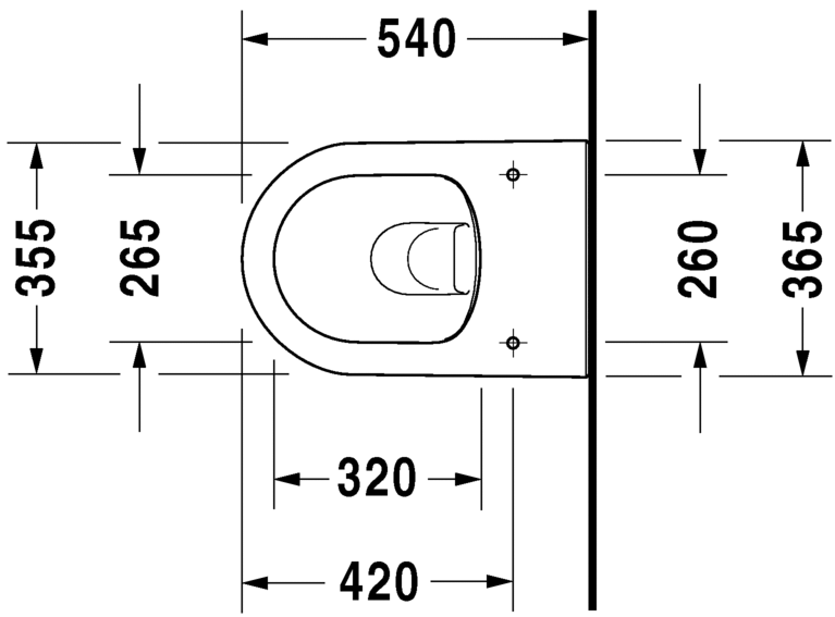2557090000 Подвесной унитаз настенный Белый Duravit Darling New Германия - Вид №3