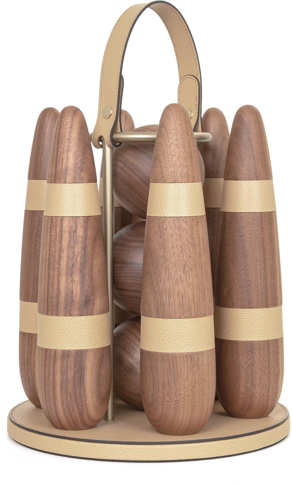 Набор для боулинга - Ø 22XH35 см / зернистая кожа_манго