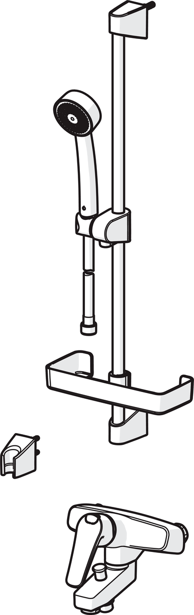 Oras 1878G Смеситель для ванны и душа с комплектом 1878G Vega Хром  - Вид №2