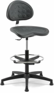 Linea Fabbrica Офисный табурет со спинкой и подставкой для ног Tractor