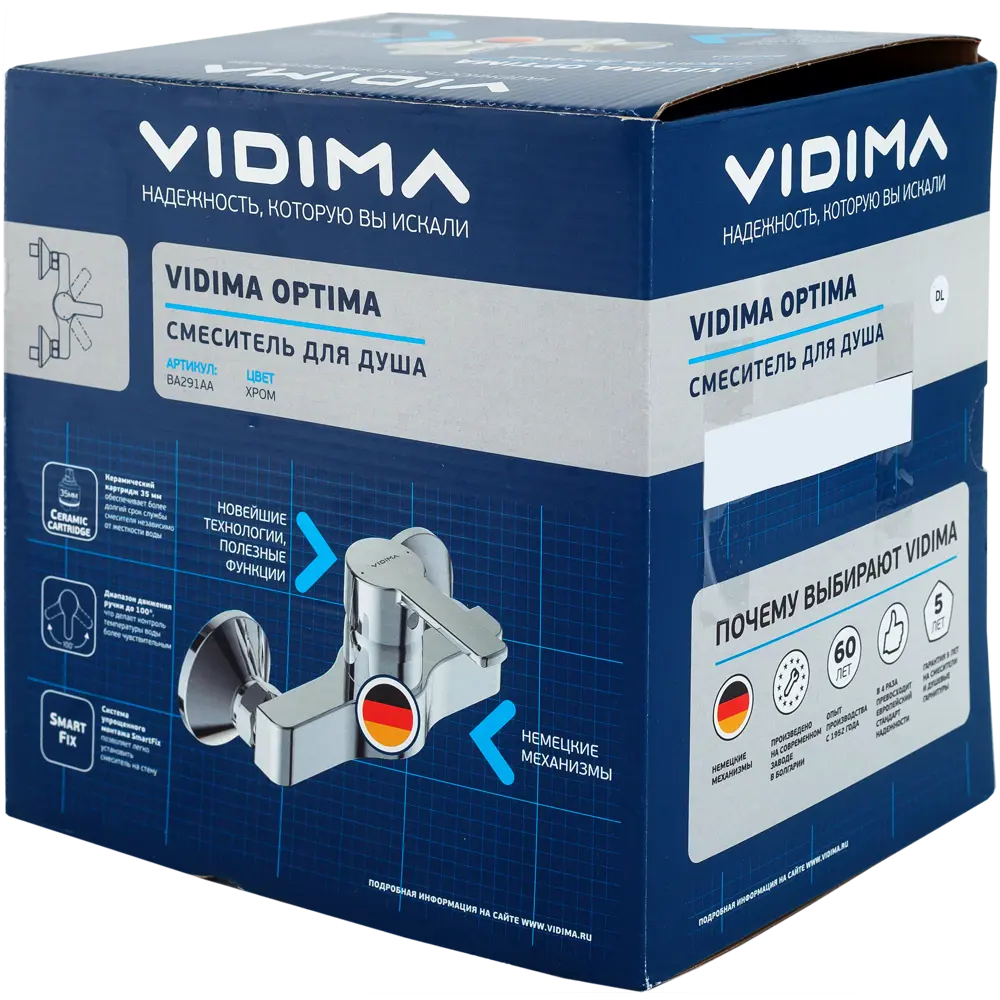 Смеситель для душа Vidima Optima BA291AA однорычажный цвет хром 17405346 STLM-2178664 - Вид №3