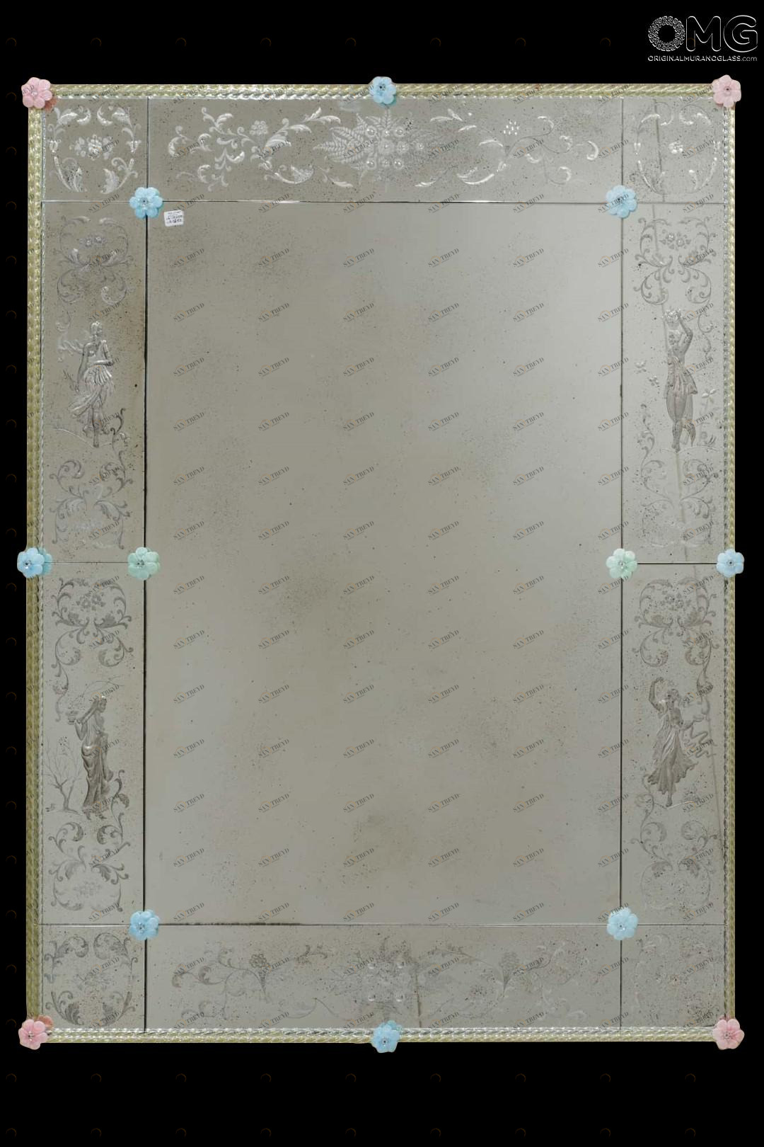 2230 ORIGINALMURANOGLASS Венецианское зеркало Времена года  см 