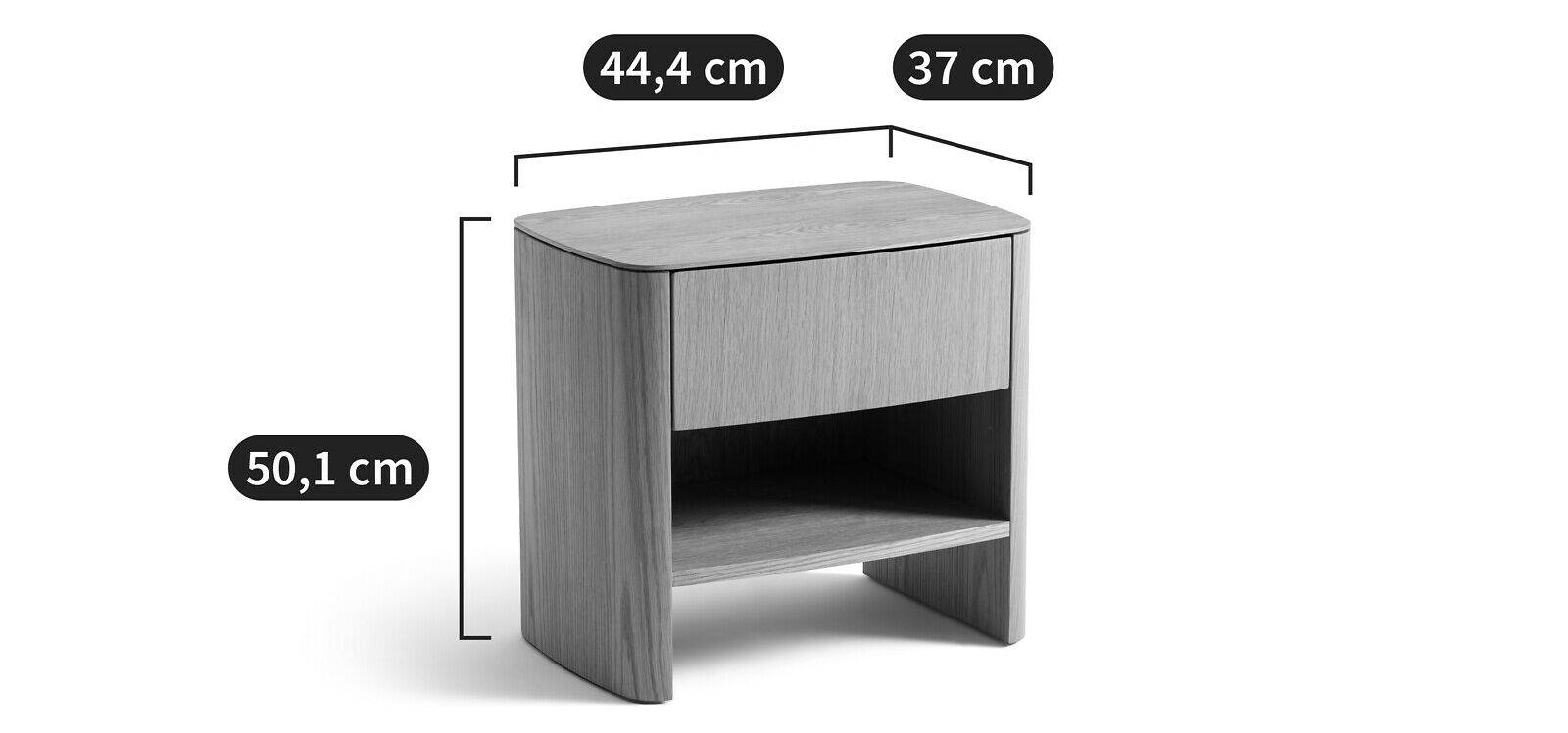 Деревянная прямоугольная тумбочка AMPM WILLOW ARCH-00001246 - Вид №5