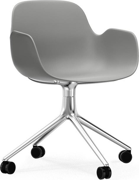 604974 Кресло Swivel 4W Алюминий / Серый Normann Copenhagen Form