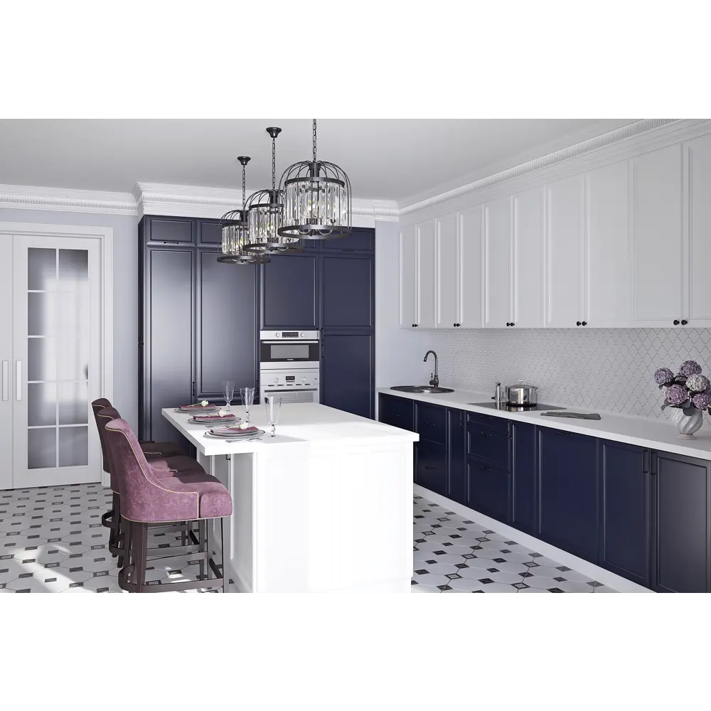 Фасад кухонный Delinia ID белый МДФ 39.7x25.3 см с тонкой рамкой 82011419 Реш STLM-0017525 - Вид №11