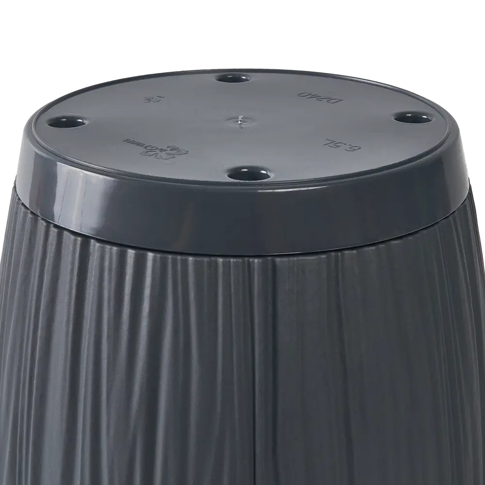 Горшок цветочный Ingreen Barcelona ø24 h21.2 см v6.5 л пластик темно-серый STLM-2192627 - Вид №3