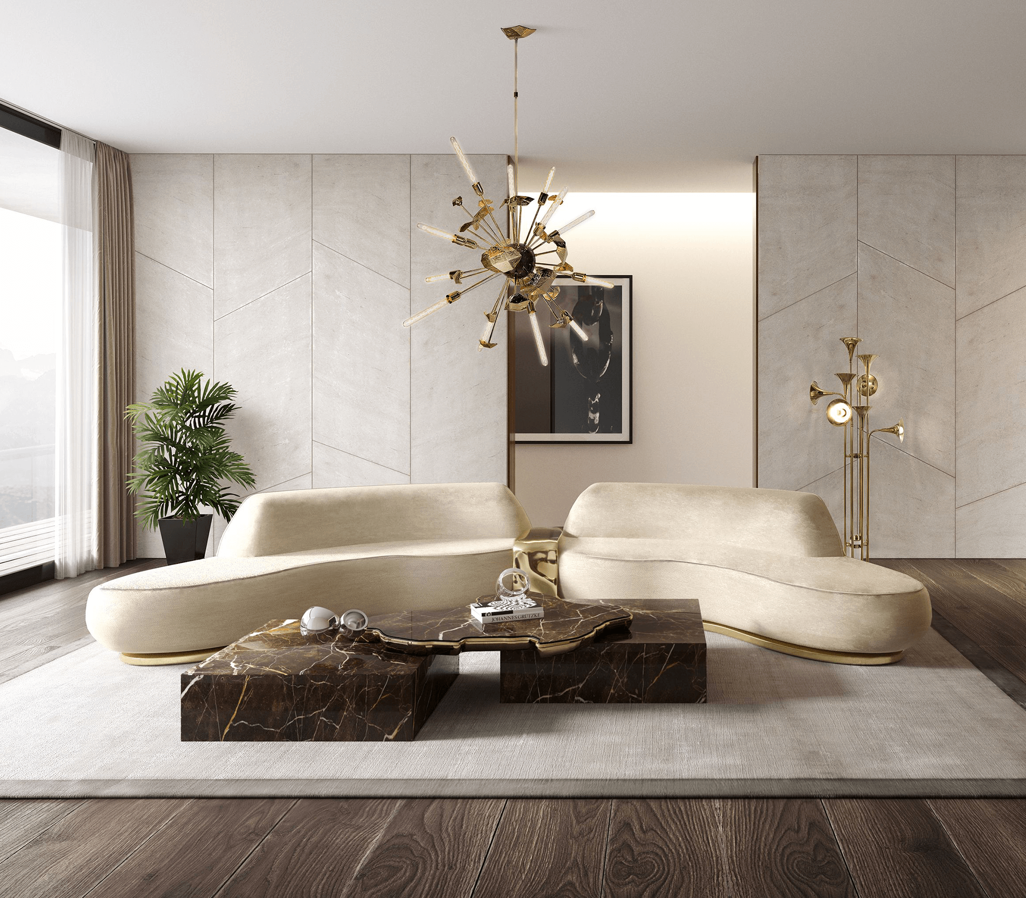 0-105 Центральный стол Navarra sahara noir Boca Do Lobo  - Вид №3