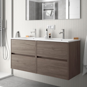 85090 SALGAR Мебель для умывальника NOJA 1200 ETERNITY OAK + Раковина Робл Вечность