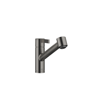 ENO Смеситель однорычажный, выдвижной, с функцией струи - Матовая темная платина